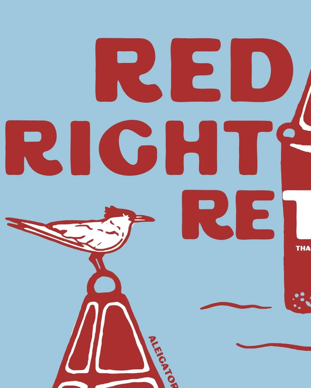 A closer look at the watchful tern. "Red Right Returning" is a phrase familiar to every licensed boater, serving as a useful reminder to stay within the safe boundaries of the marked channel when heading back to shallow waters. This message