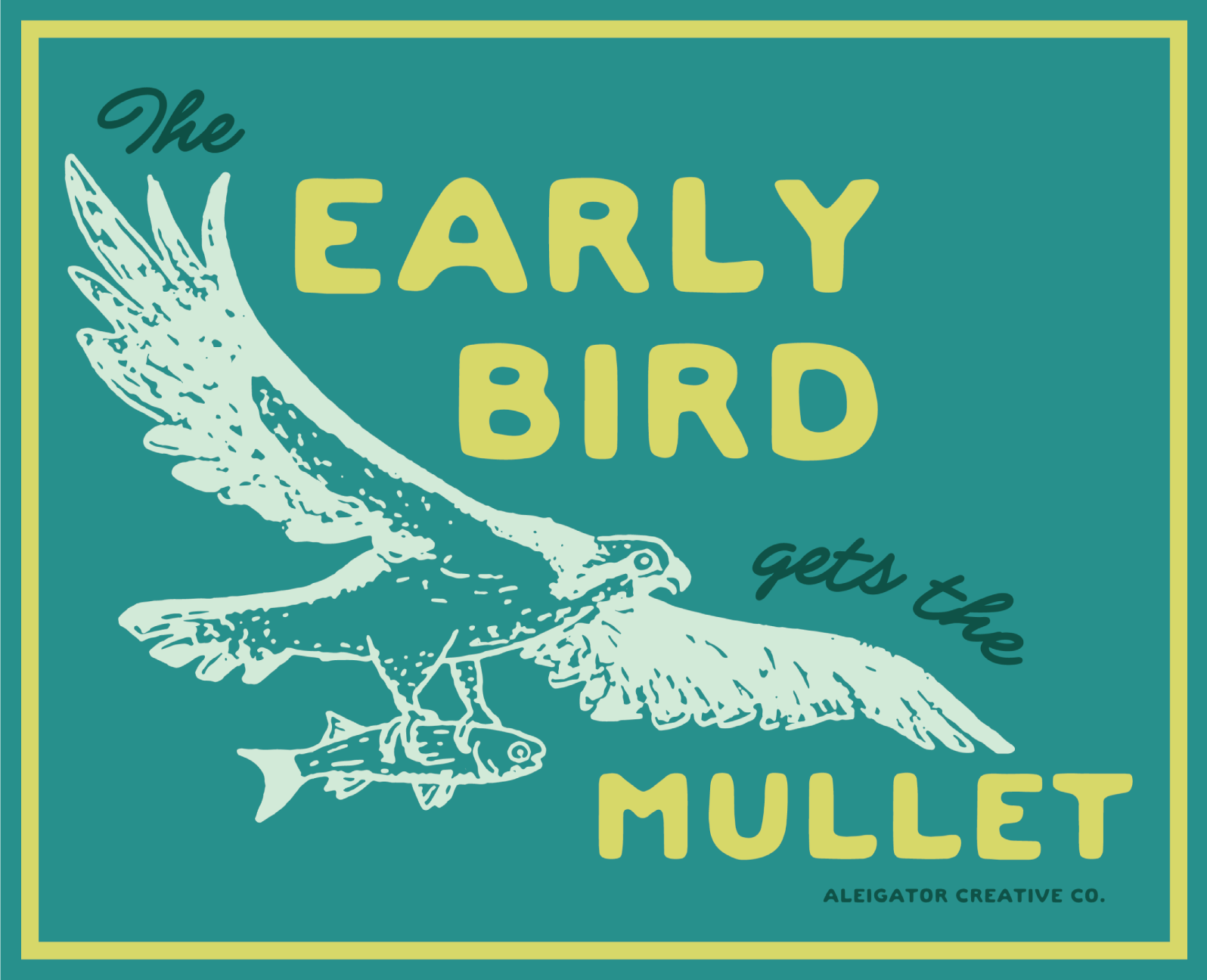 Early Bird Gets The Mullet Sticker