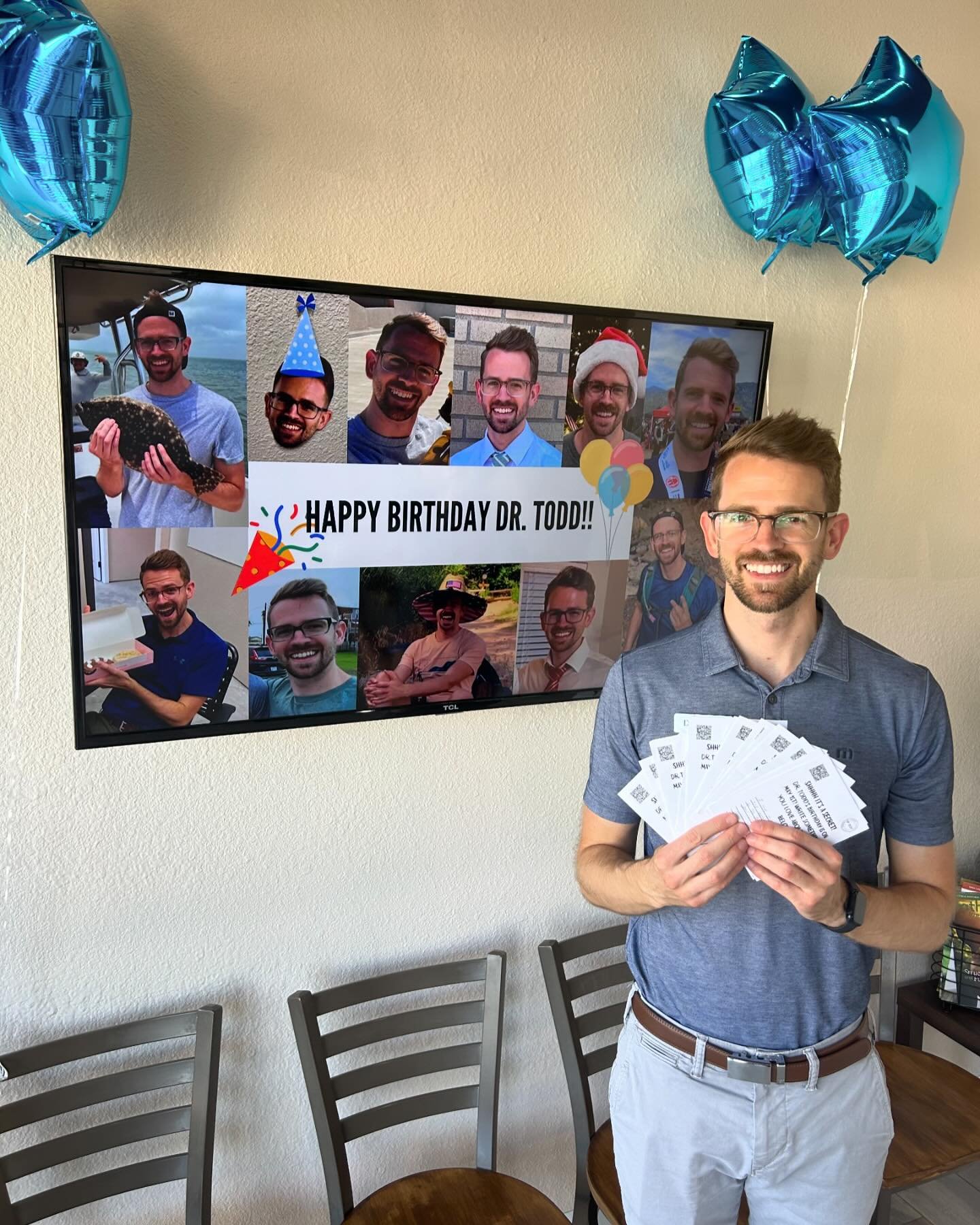 Happiest of birthdays to our one and only Dr. Todd! We are so grateful to have him in our lives! His smile warms our hearts, his jokes are top notch, and his adjustments are literally life changing! We appreciate those of you who stopped in and fille