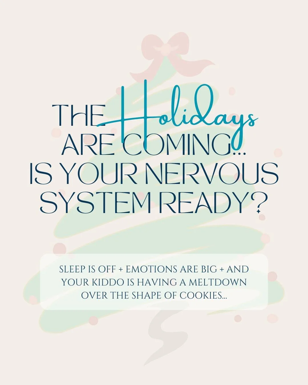 Stress ramps up for kids and parents this time of year&mdash;but neurologically-based chiropractic care can help regulate their nervous systems so everyone can handle more with less chaos.

✨ Want less drama this holiday season? Start with the nervou