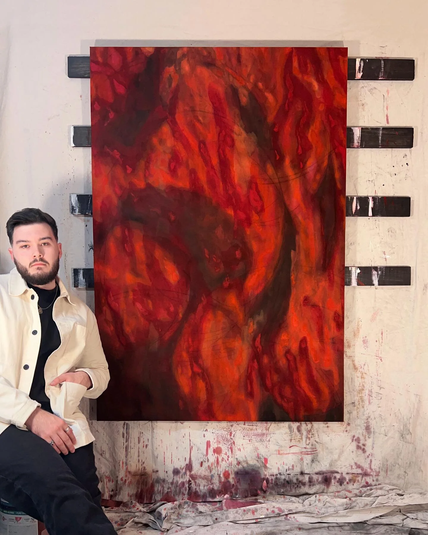 Scab. 44&rdquo;x64&rdquo;. Oil on Canvas
.
.
.
.
.
#contemporaryart #oilpainting #artistsupport #artistssupportingartists