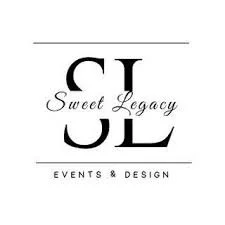 Logo for Sweet Legacy Events & Design featuring the initials SL in black with a minimalistic design.