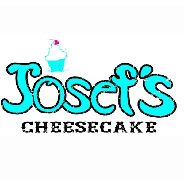 Logo for Joset's Cheesecake featuring a cupcake with a cherry on top above the text