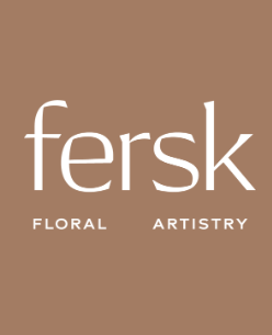 Fersk logo on a light brown background with the words 'Floral' and 'Artistry' beneath it.