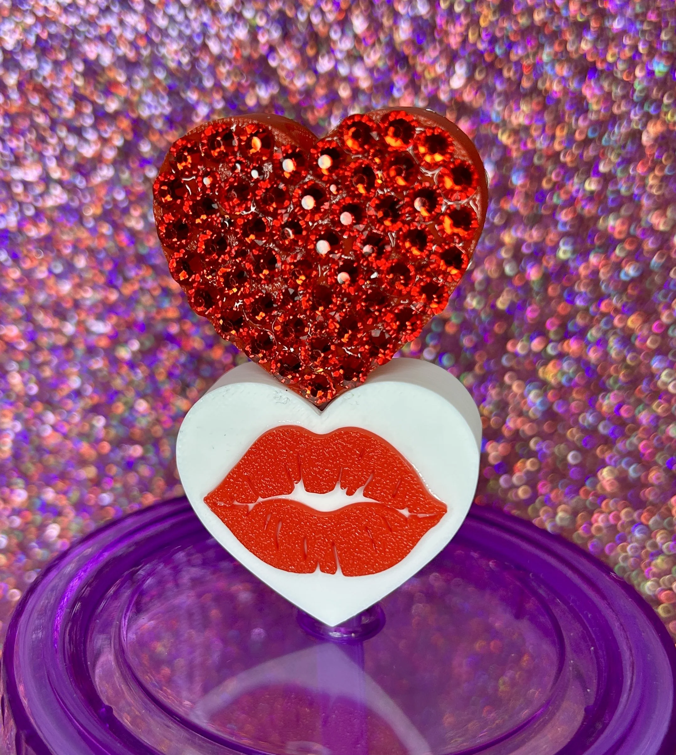 Valentine's Day 3d Printed Straw Toppers