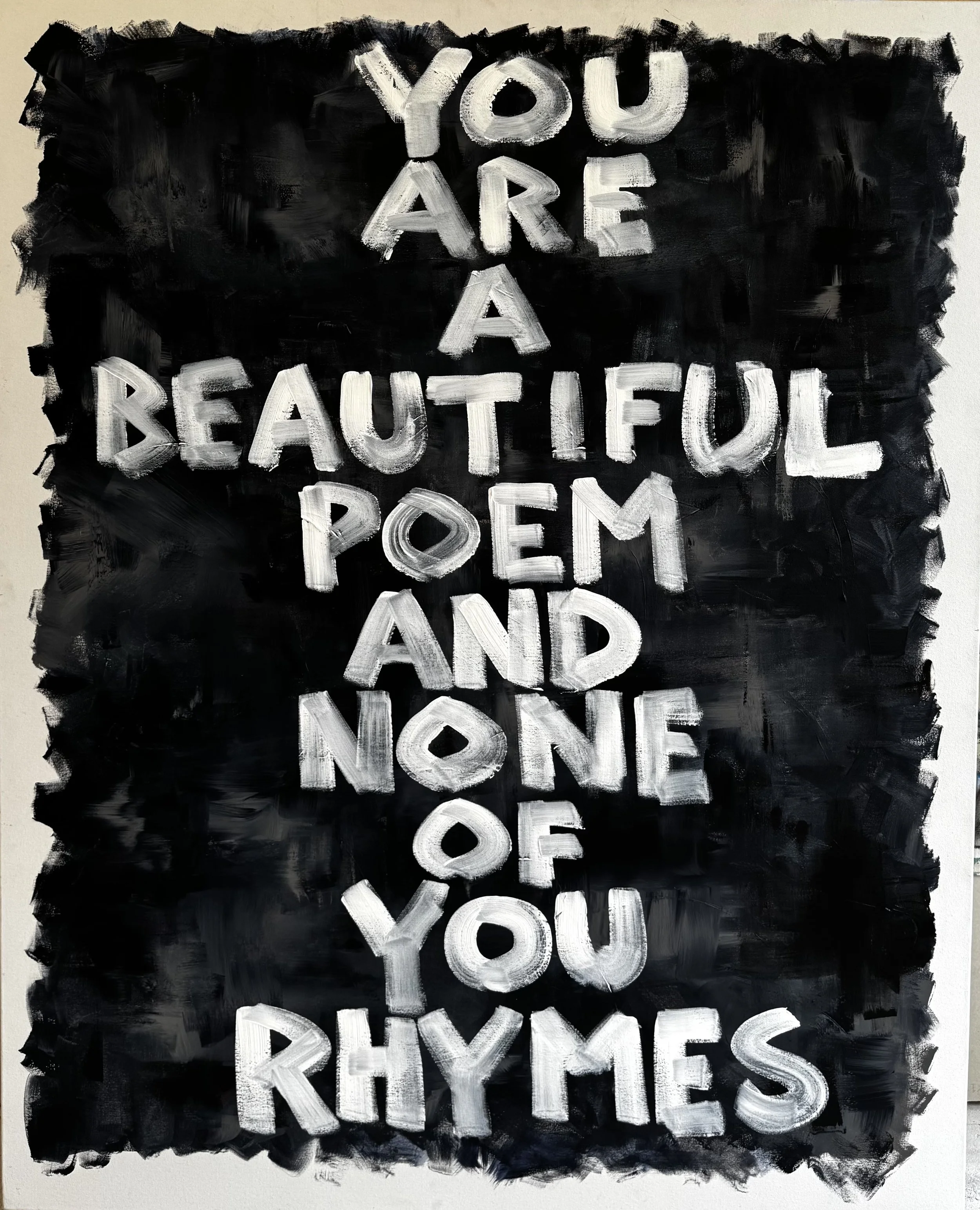 "BEAUTIFUL POEM" 48" x 60", $2,800