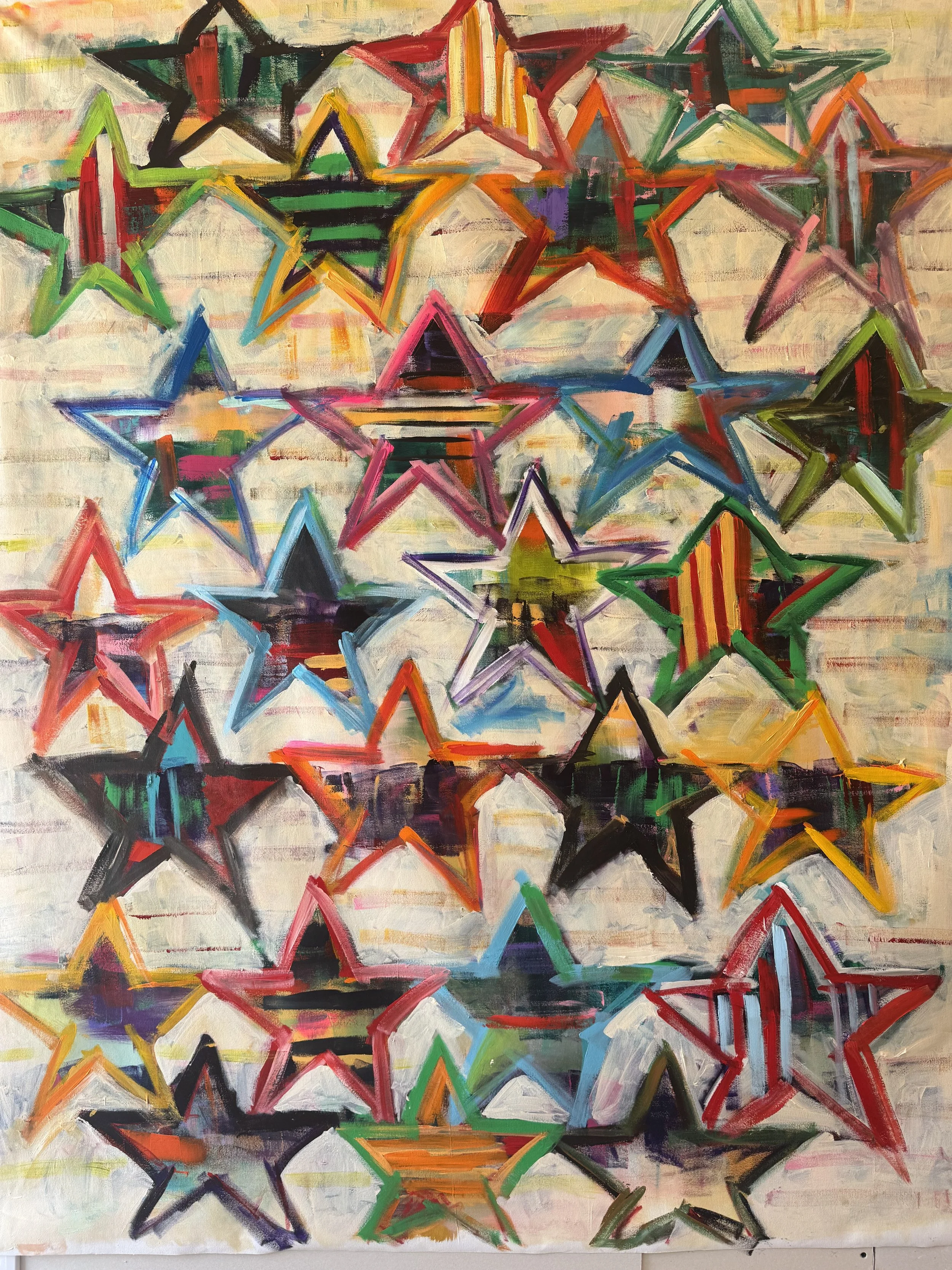 "Patriots" 48" x 60", $3,000