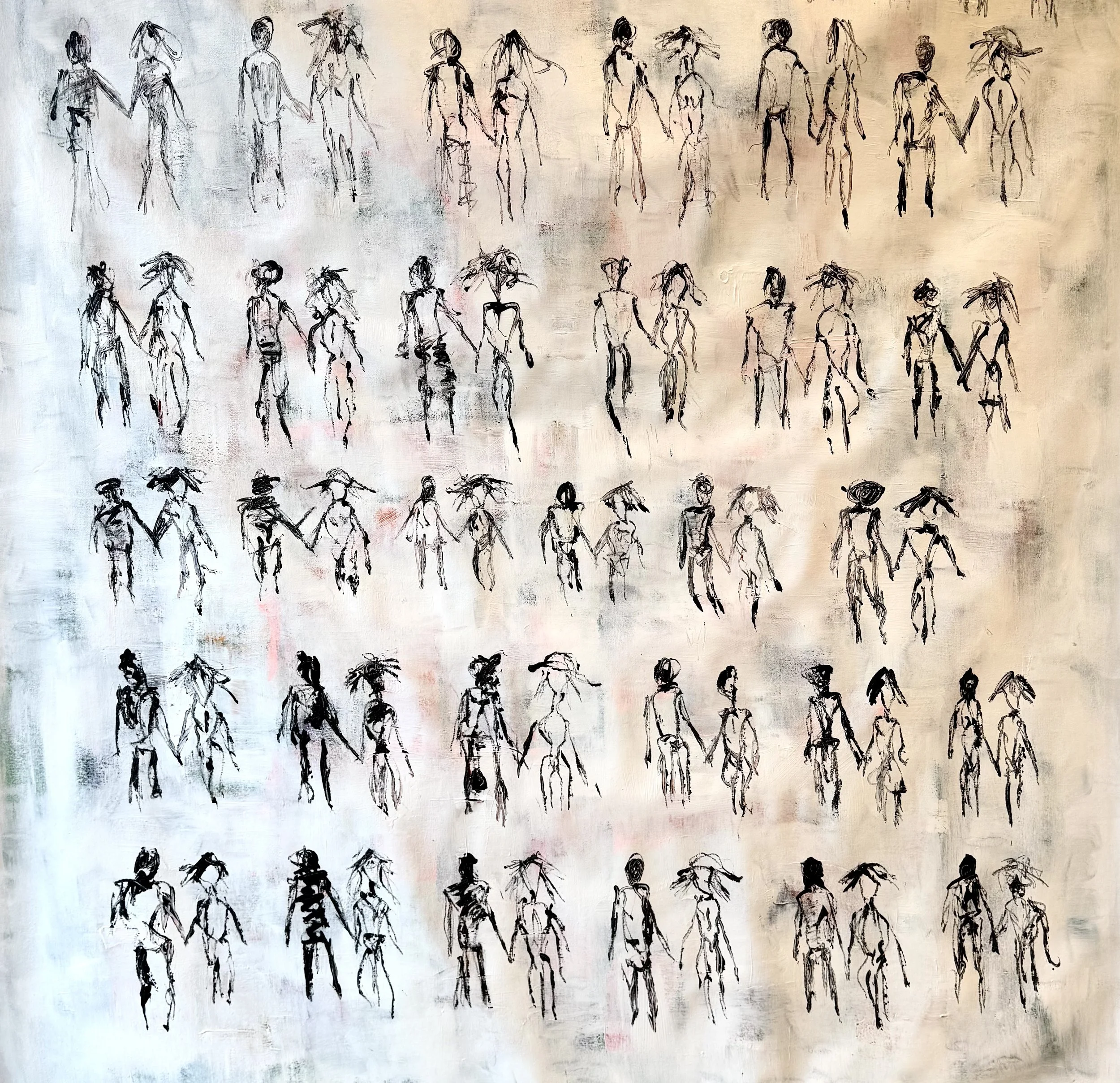 "Holding Hands", 50x50", $3000