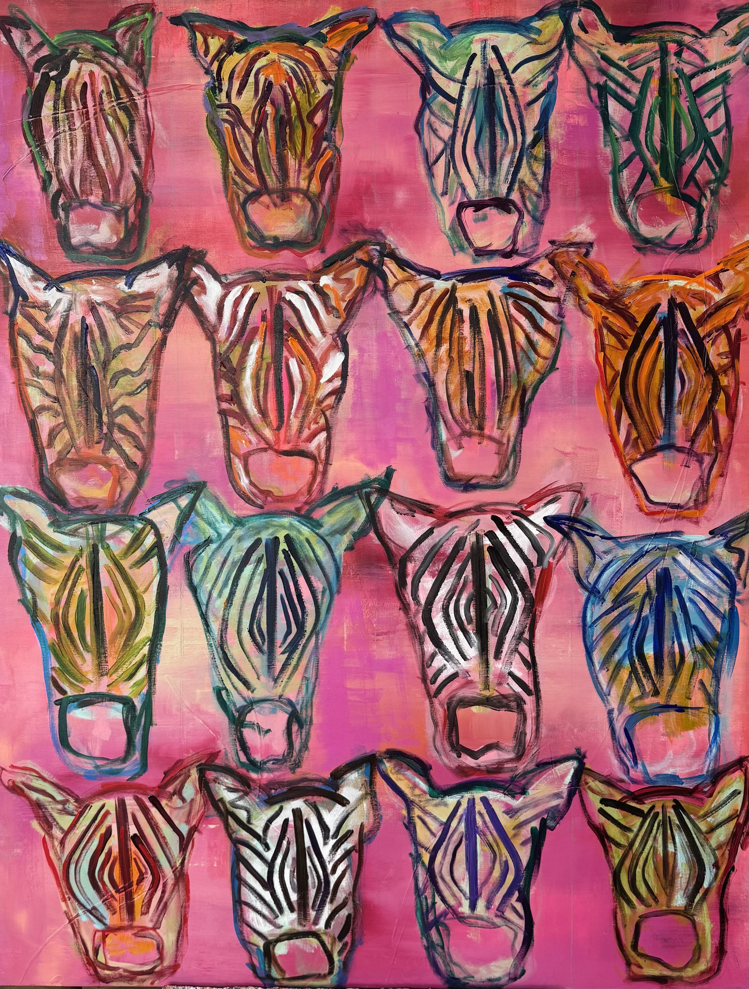 "Petting Zoo', 48x60", $3200