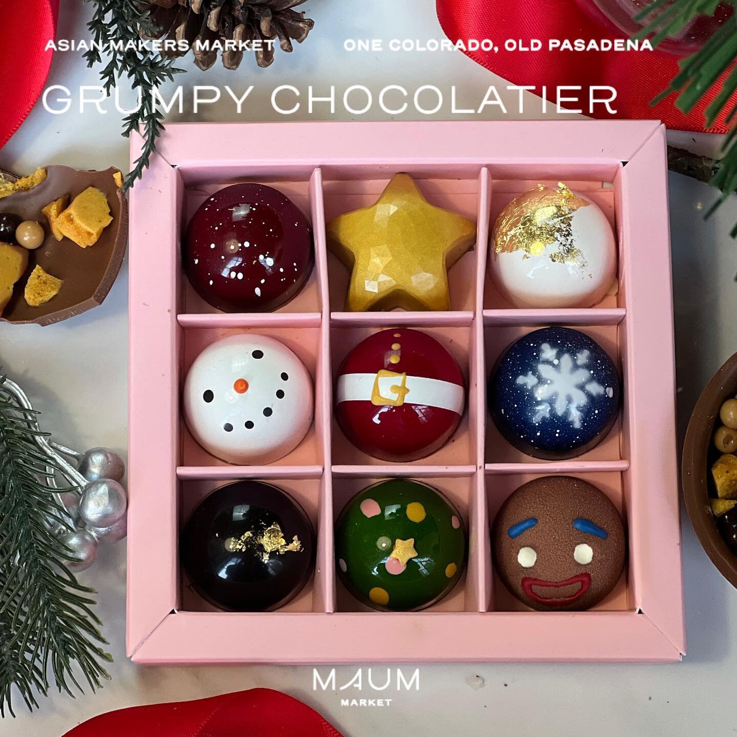Come join @maum.market tomorrow at one Colorado Pasadena from 11-3! I&rsquo;m so excited to be a part of this pop up and I can&rsquo;t wait to see all of you there! Thank you all so much for supporting Grumpy chocolatier 💕 every message, like, comme