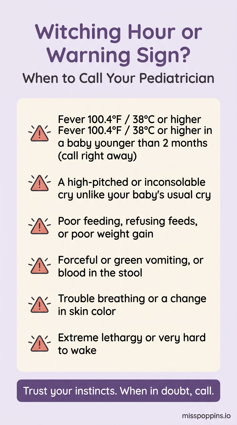 witching hour or warning sign When Should I Call the Pediatrician?