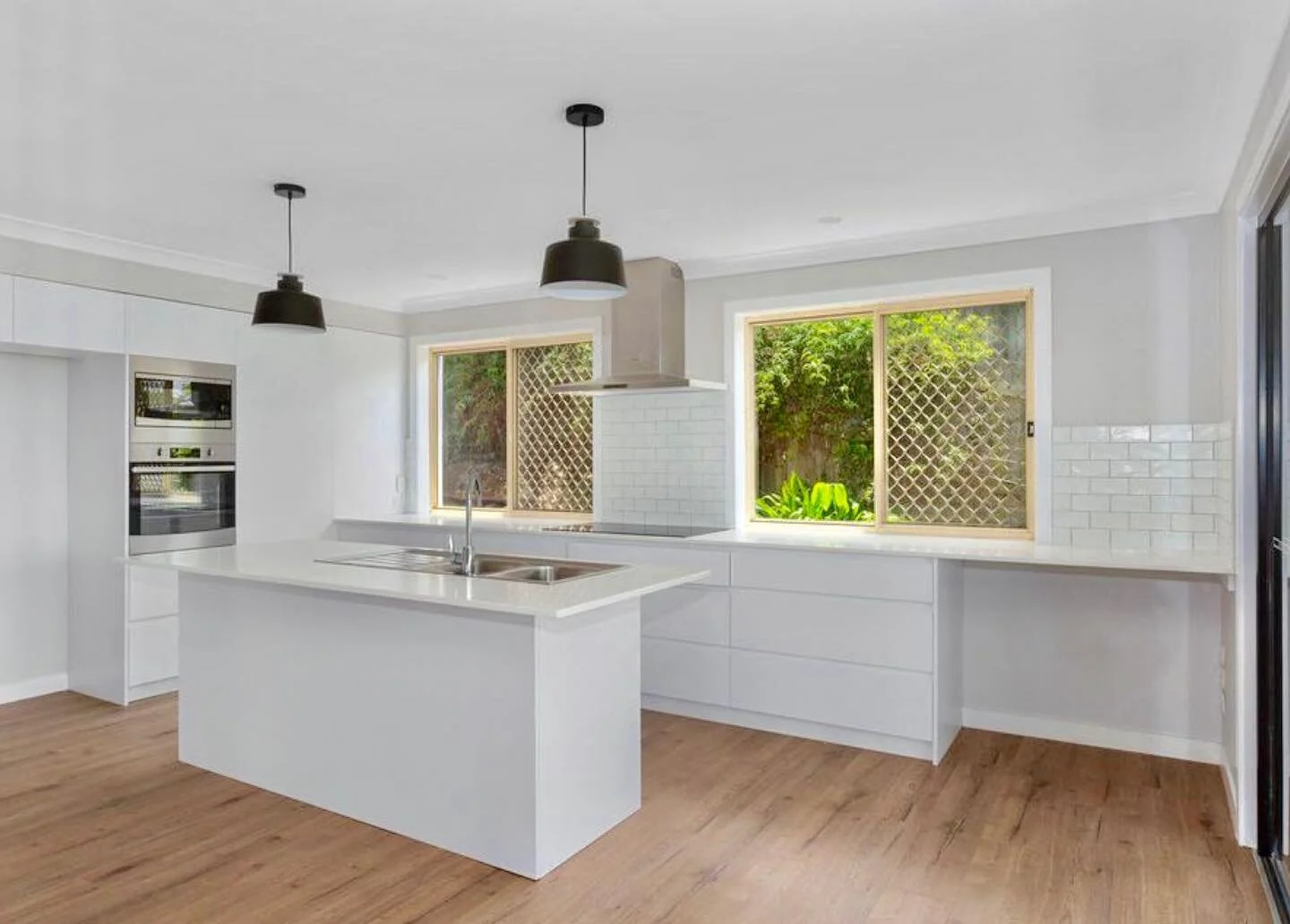 Neat little kitchen reno and hybird flooring project recently completed