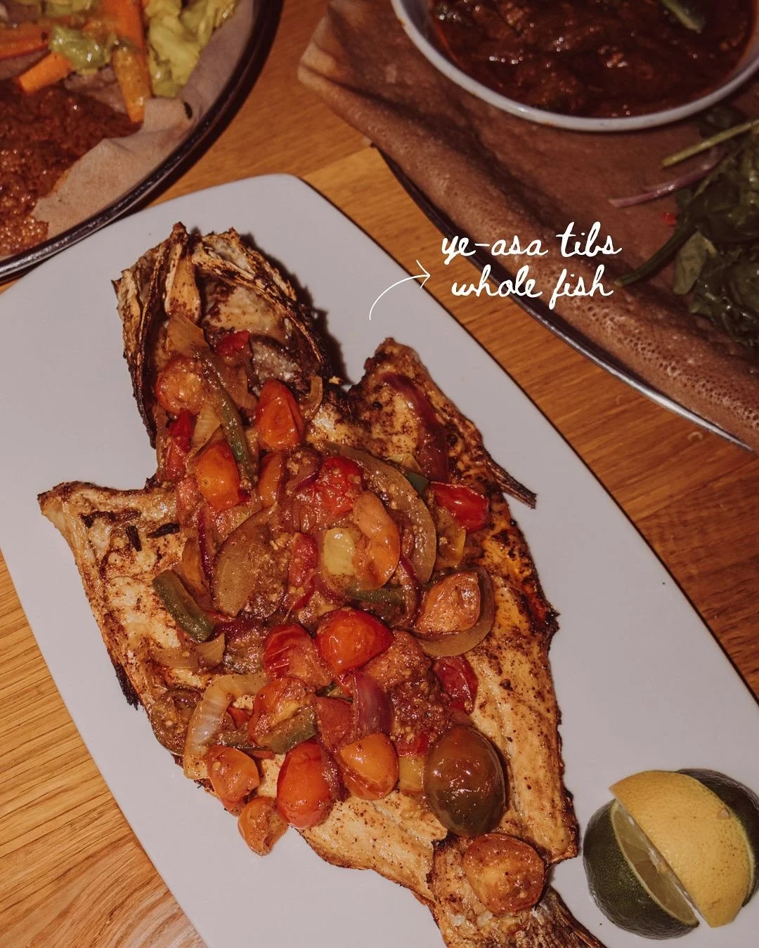 The newest addition to our menu 🍴⁠
⁠
Ye-Asa Tibs (Whole Fish) // Branzino whole fish, fried and topped with onions, garlic, tomatoes and seeded jalape&ntilde;o peppers (not included in the messob options)⁠
⁠
⁠
⁠
⁠
⁠
⁠
#chicagofoodie #chicagofoodscen
