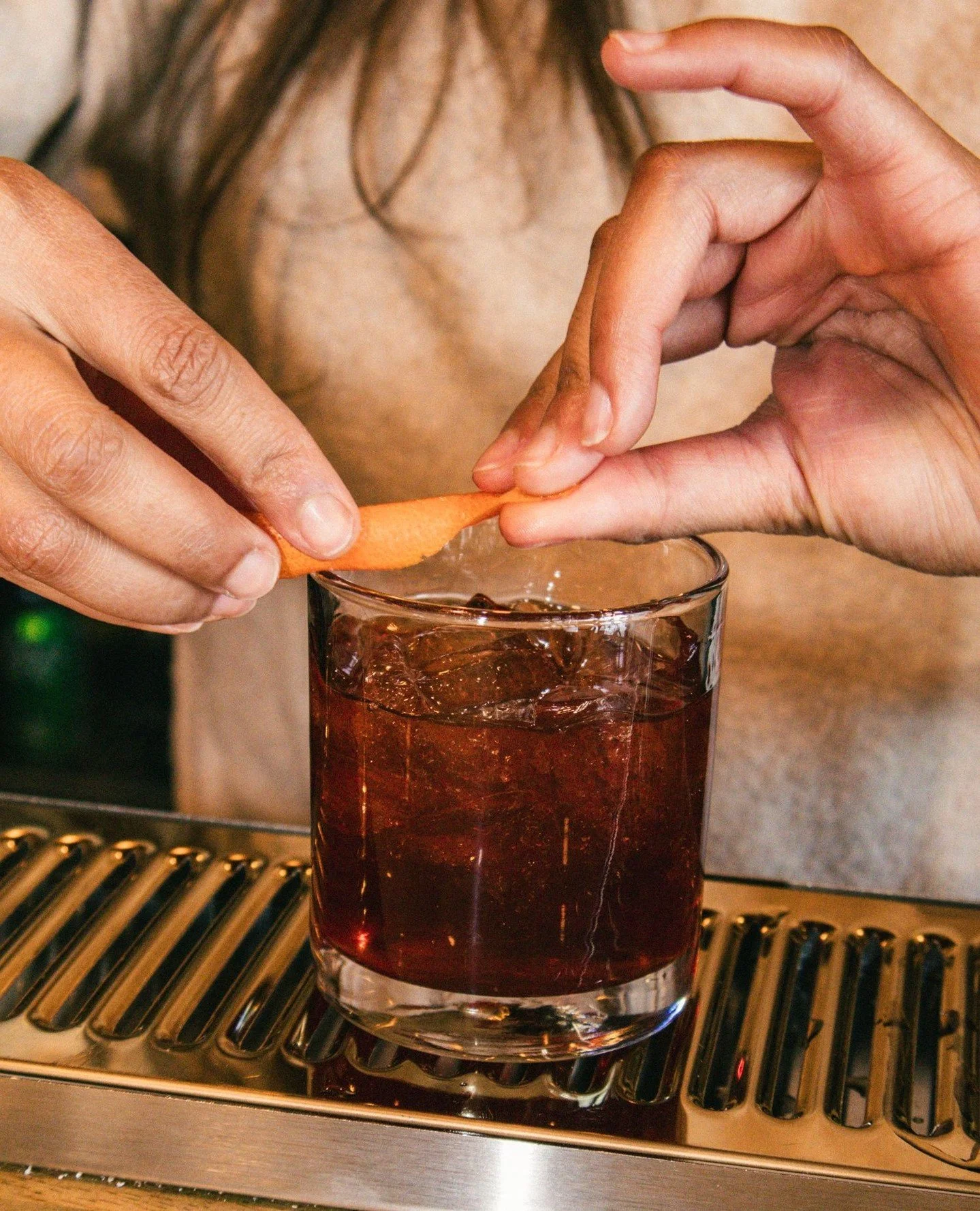 Our take on the classic Negroni 🥃⁠
⁠
The base of this cocktail is our Mitmita Tea Honey Syrup made with honey syrup, mitmita spice, and Ethiopian herbal blends. ⁠
⁠
Mitmita Negroni // Bayab African Orange &amp; Marula Gin, Martine &amp; Rossi Rosso 