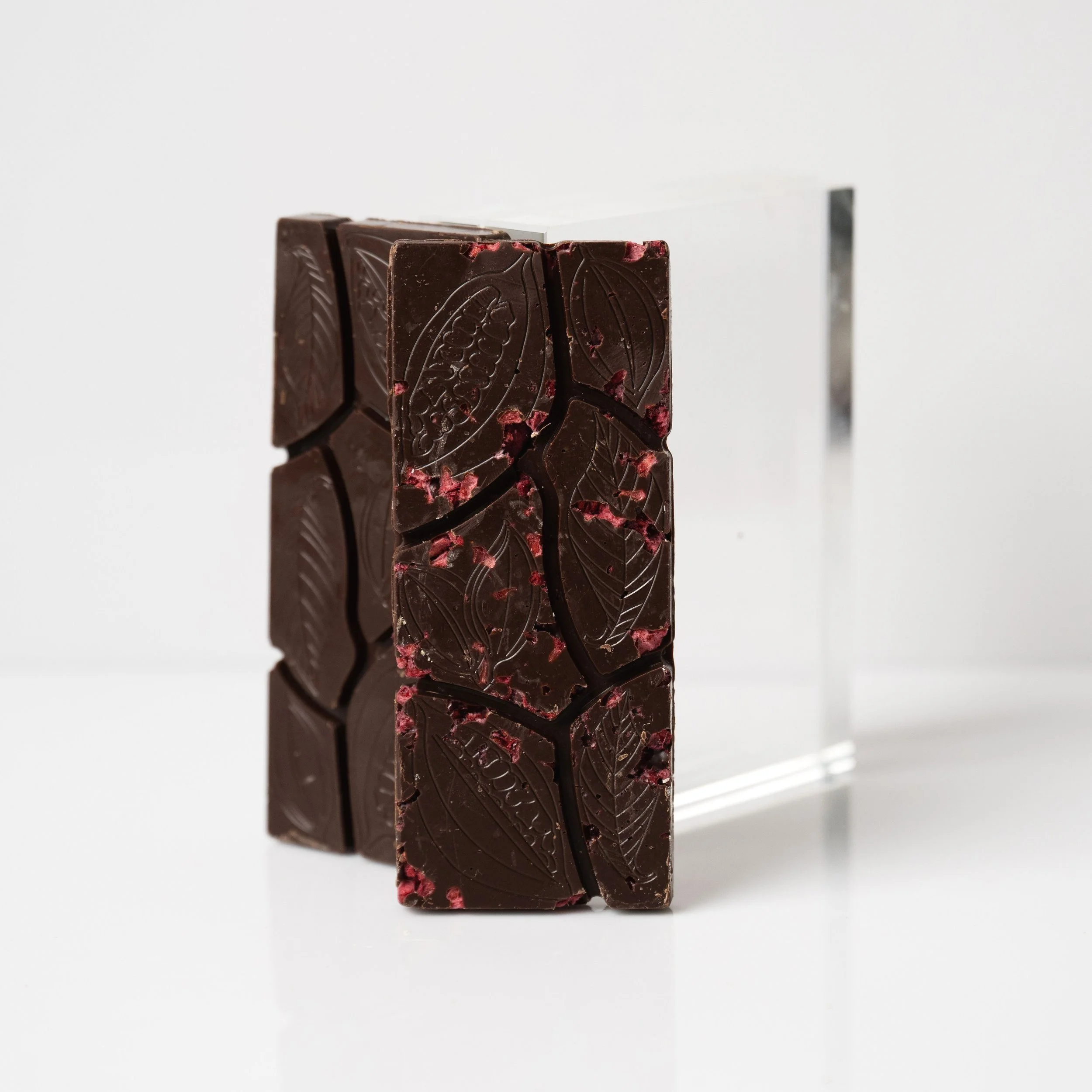 Semisweet Chocolate Bar with Freeze Dried Raspberries