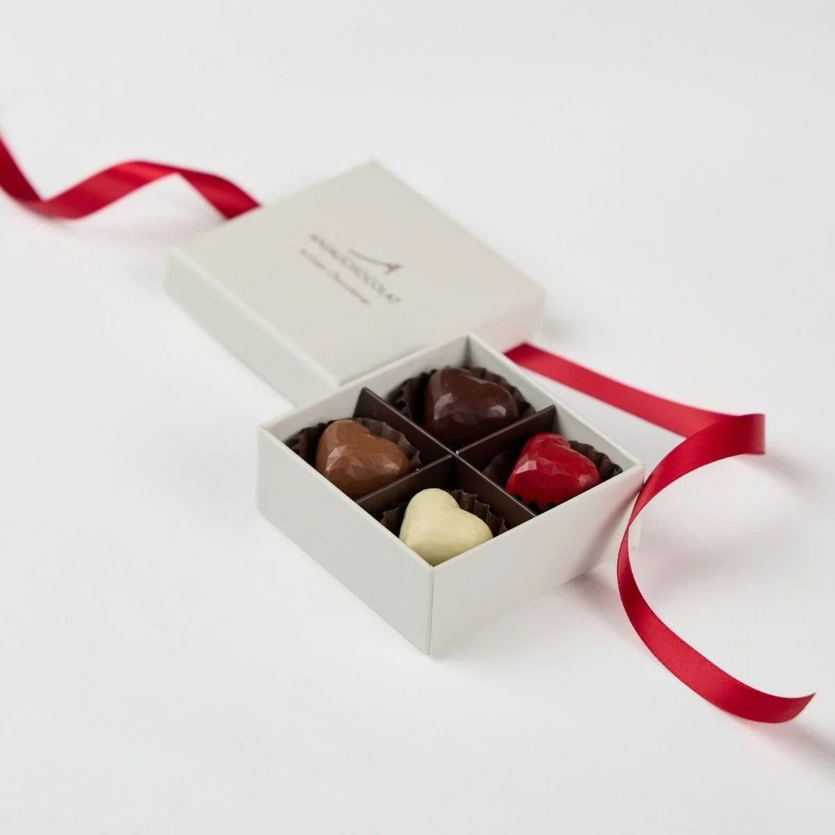 Valentine’s Day Gift Box of 4 Chocolate Bonbons