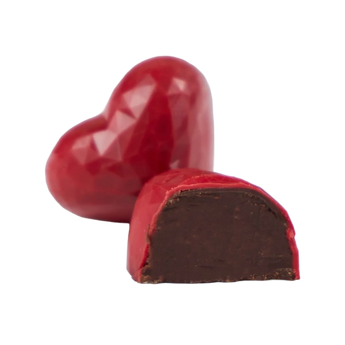 bright red raspberry chocolate heart perfect gift for valentines day