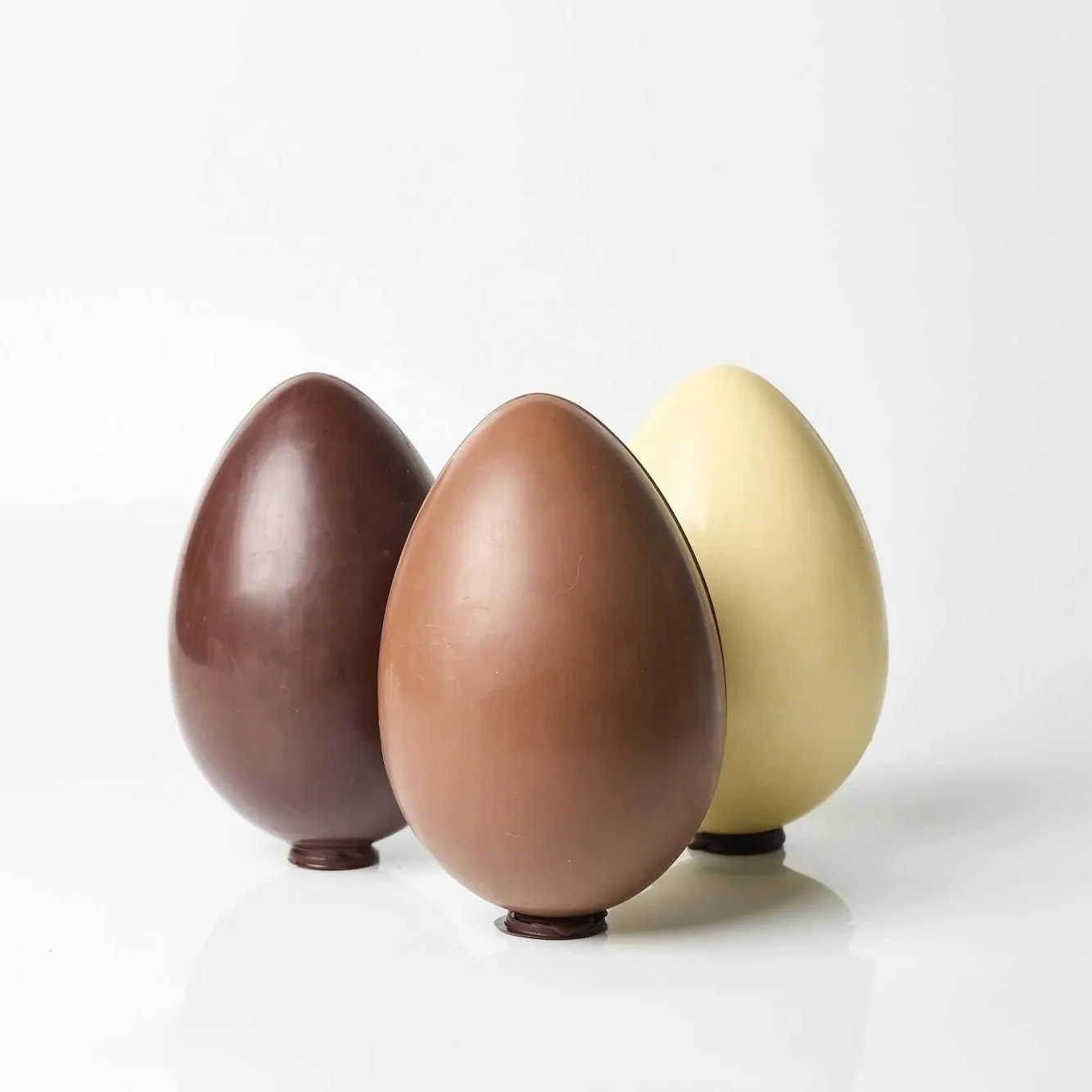 large chocolate easter eggs in white, milk and dark chocolate, anjalichocolat, singapore, easter 2026