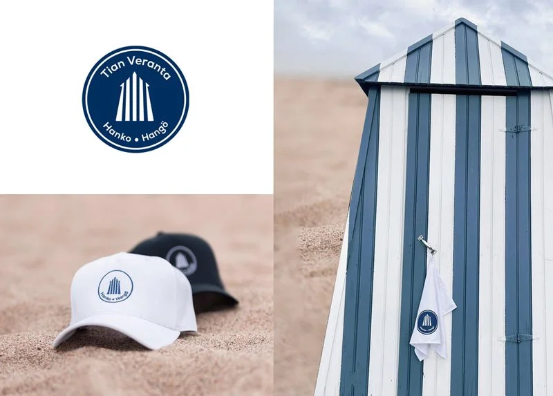 Logosuunnittelu Hanko-tuotteille ja Tian Veranta lifestyleputiikeille Hankoon