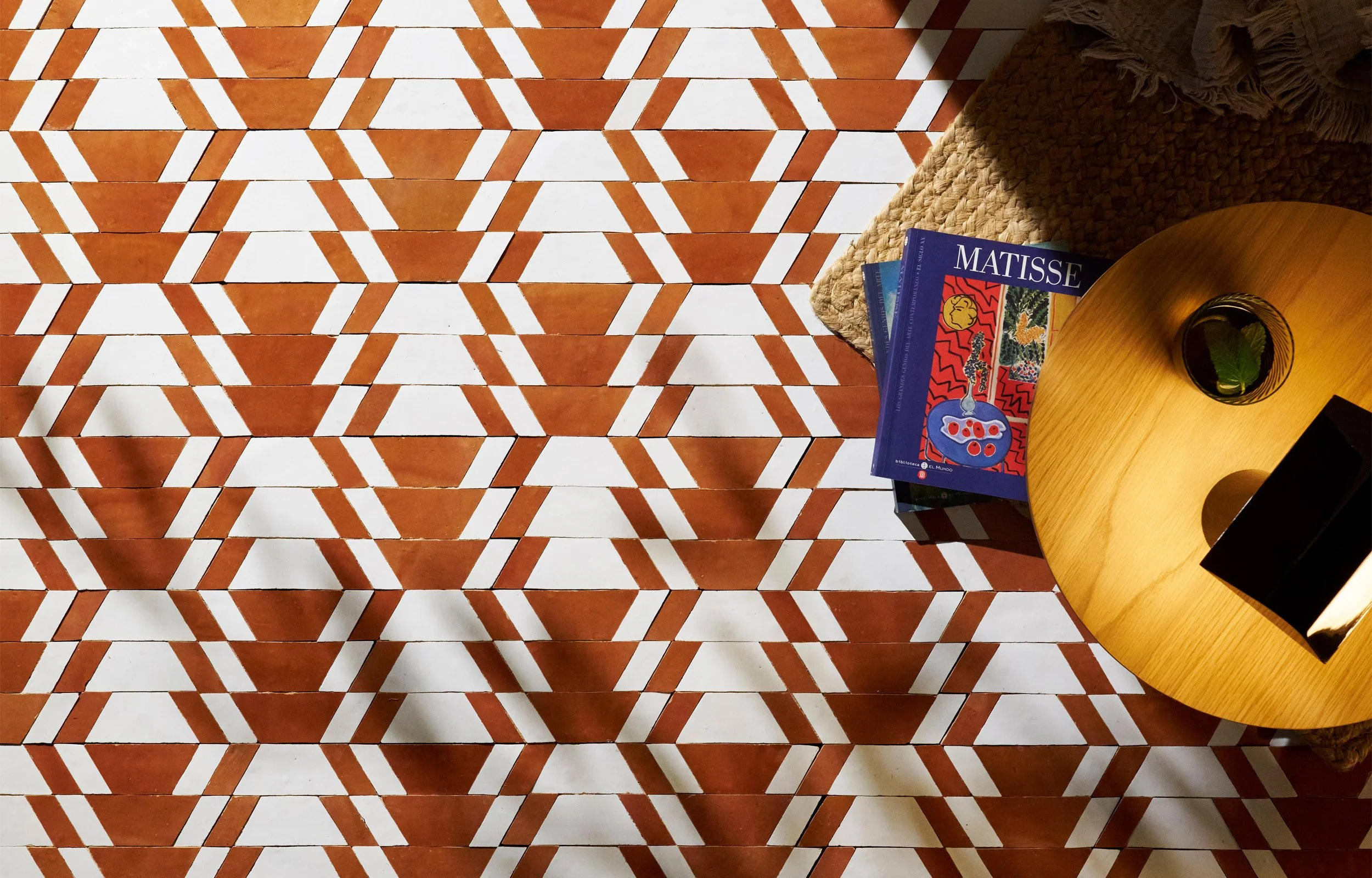 Various color finishes and patterns available within the Mediterránea zellige series.