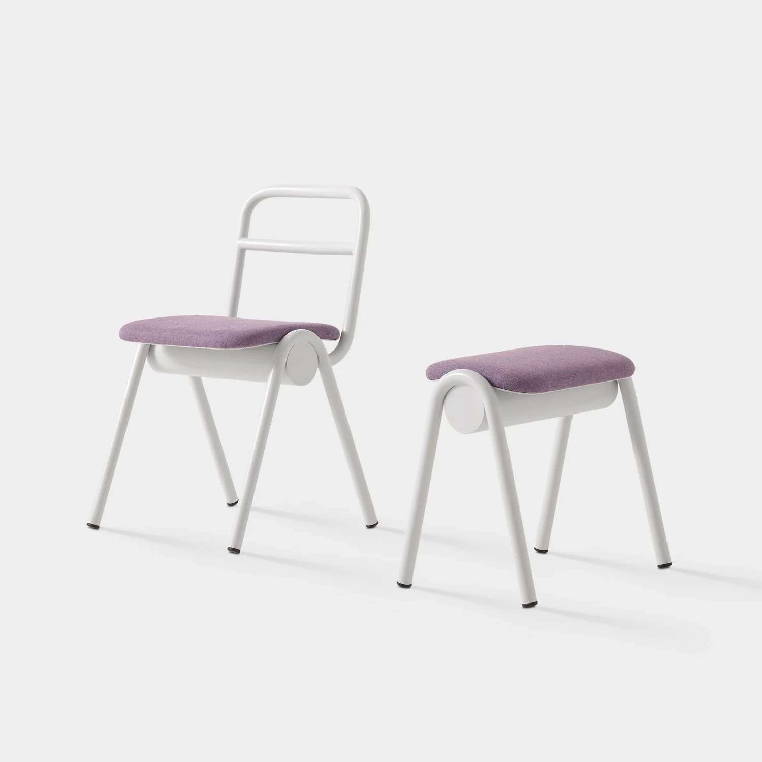 Stackable aluminum ZUM chairs ideal for high traffic projects and terraces