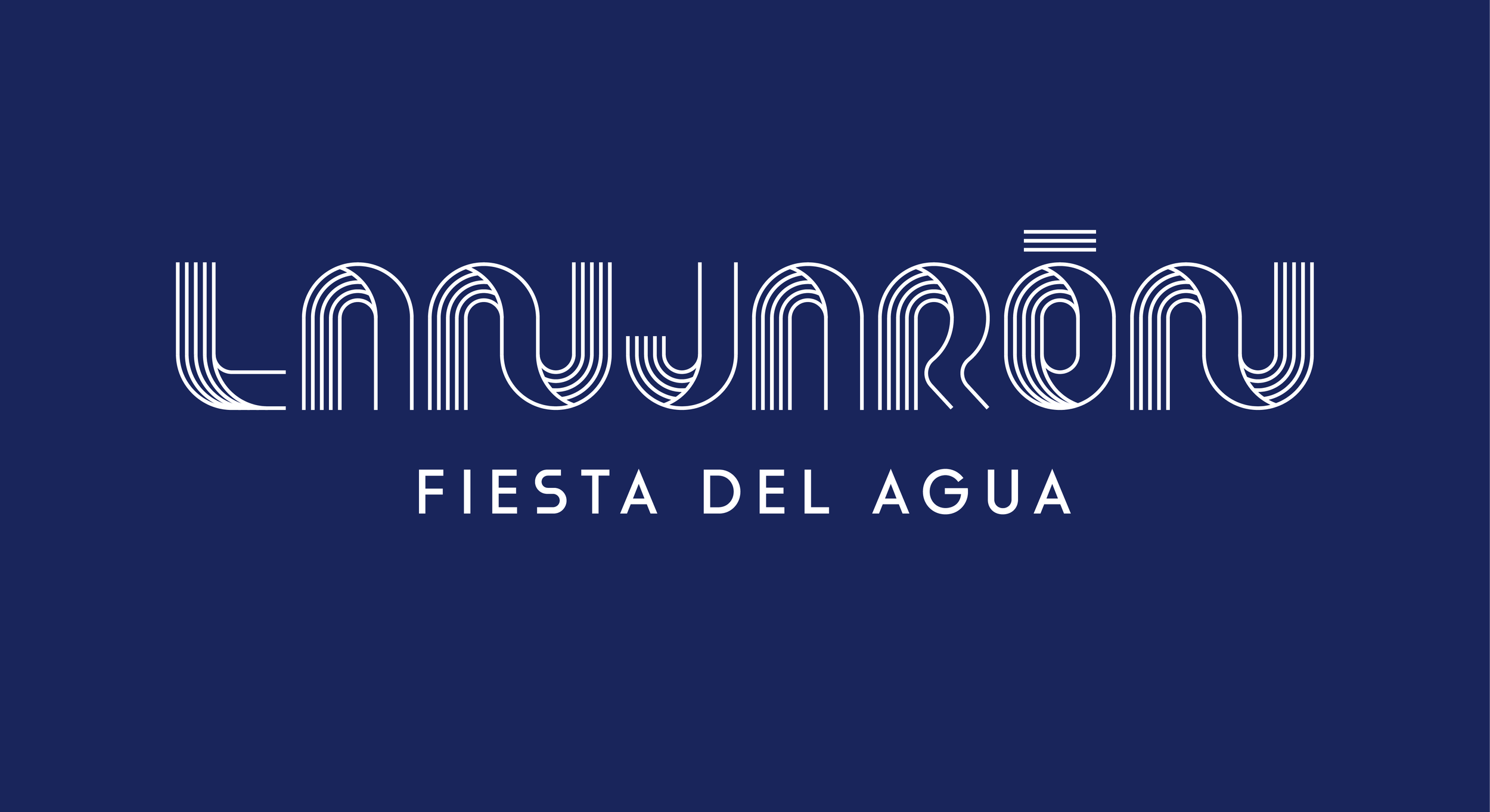 The full Lanjarón logotype designed with geometric shapes inspired by local heritage.