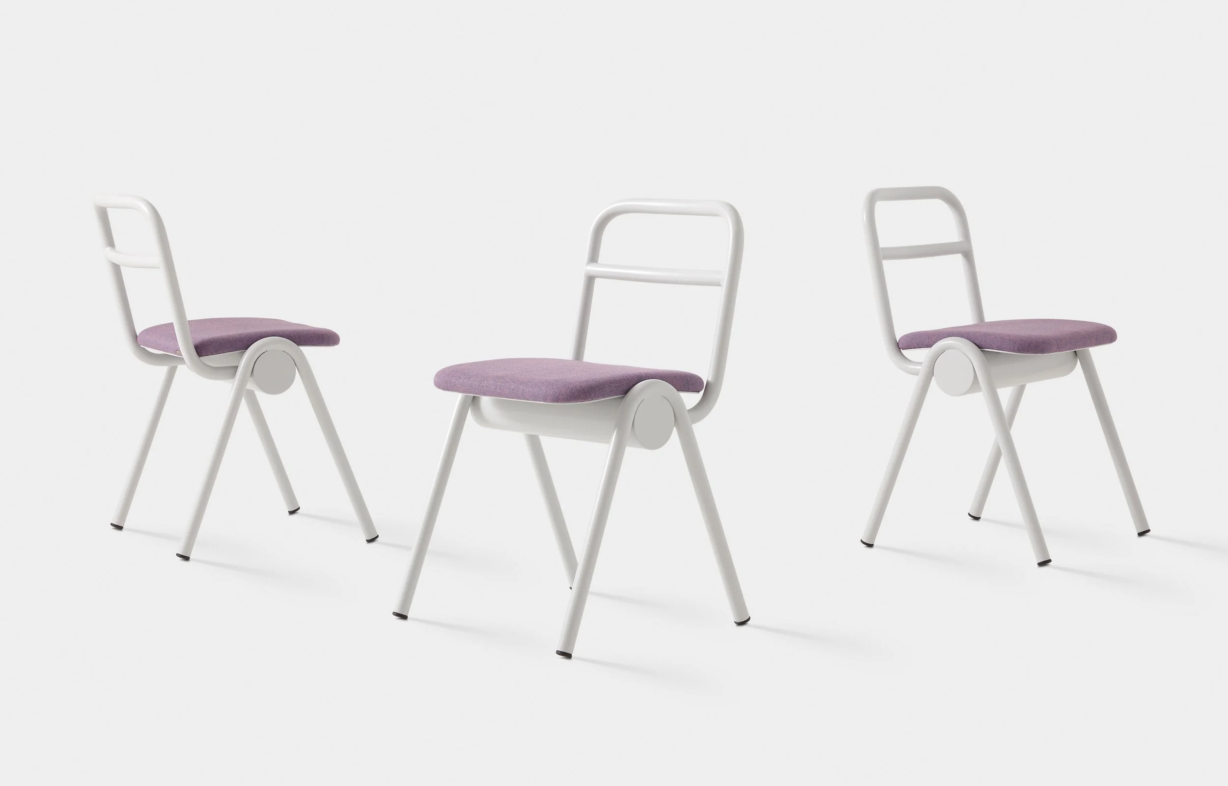 Colorful ZUM stools and chairs demonstrating versatility in different interior environments
