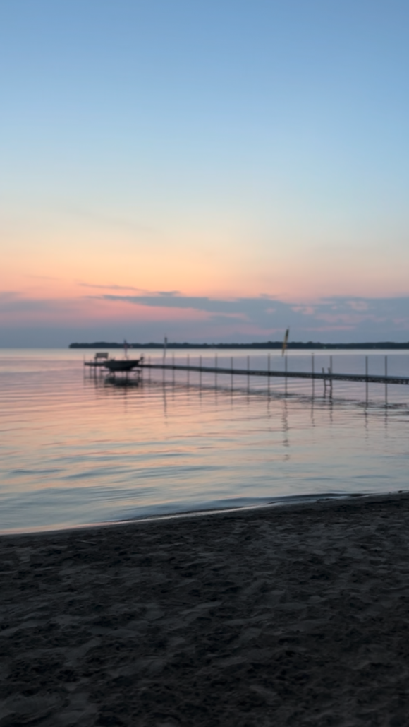 Lake Life Sunset Horizontal Pan Video