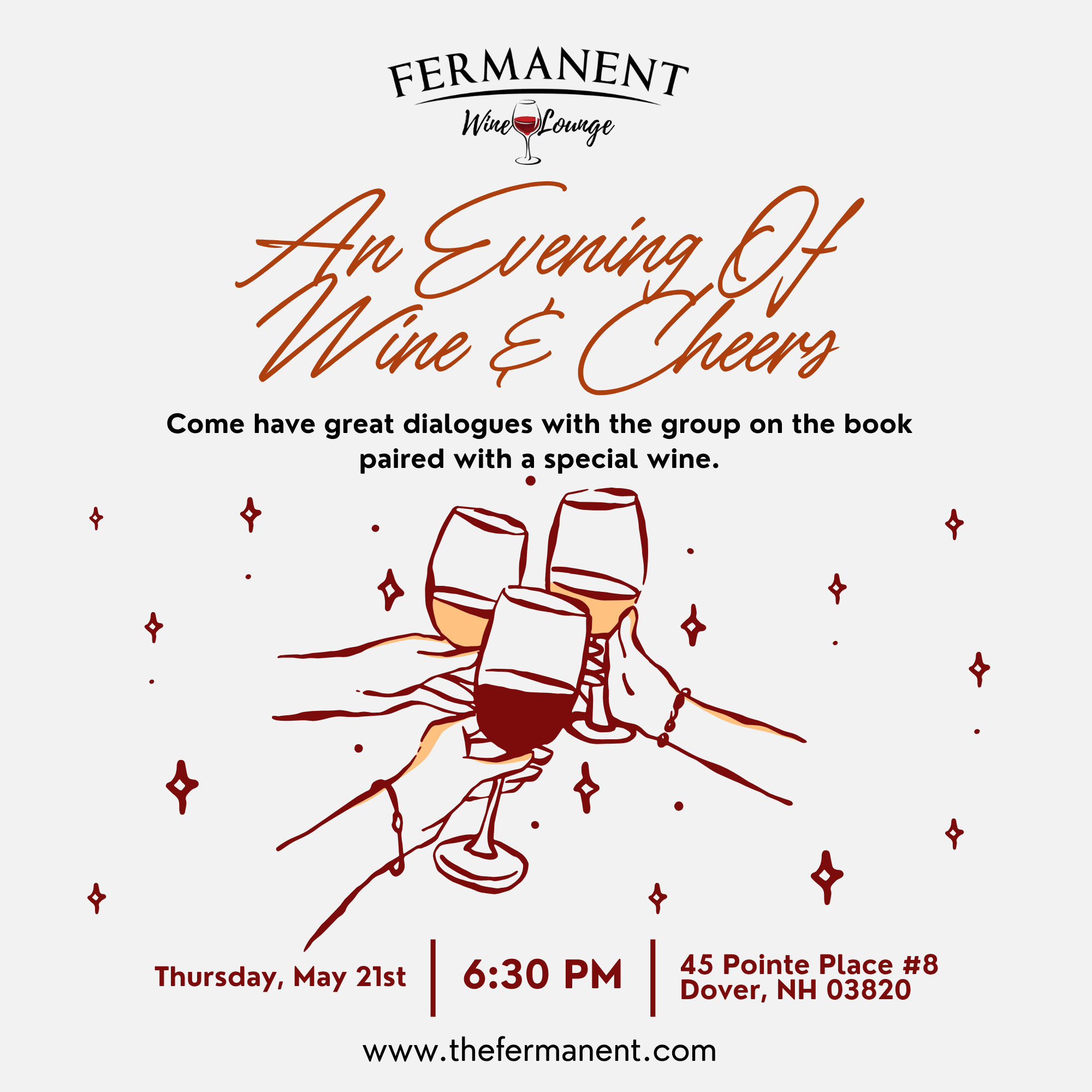 Book Club: An Evening of Wine &amp; Cheers