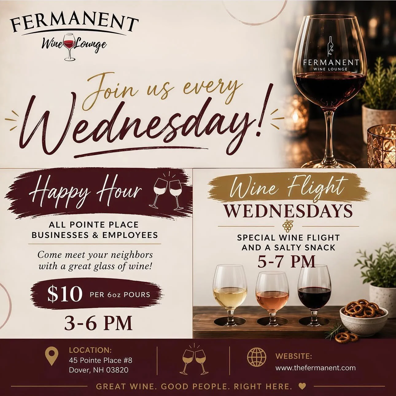 Happy Hour &amp; Wine Flight Wednesdays