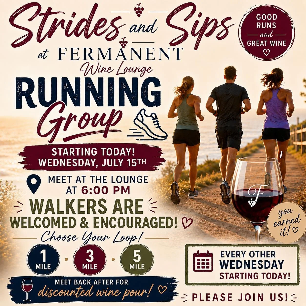 Fermanent Wine Lounge Running Group