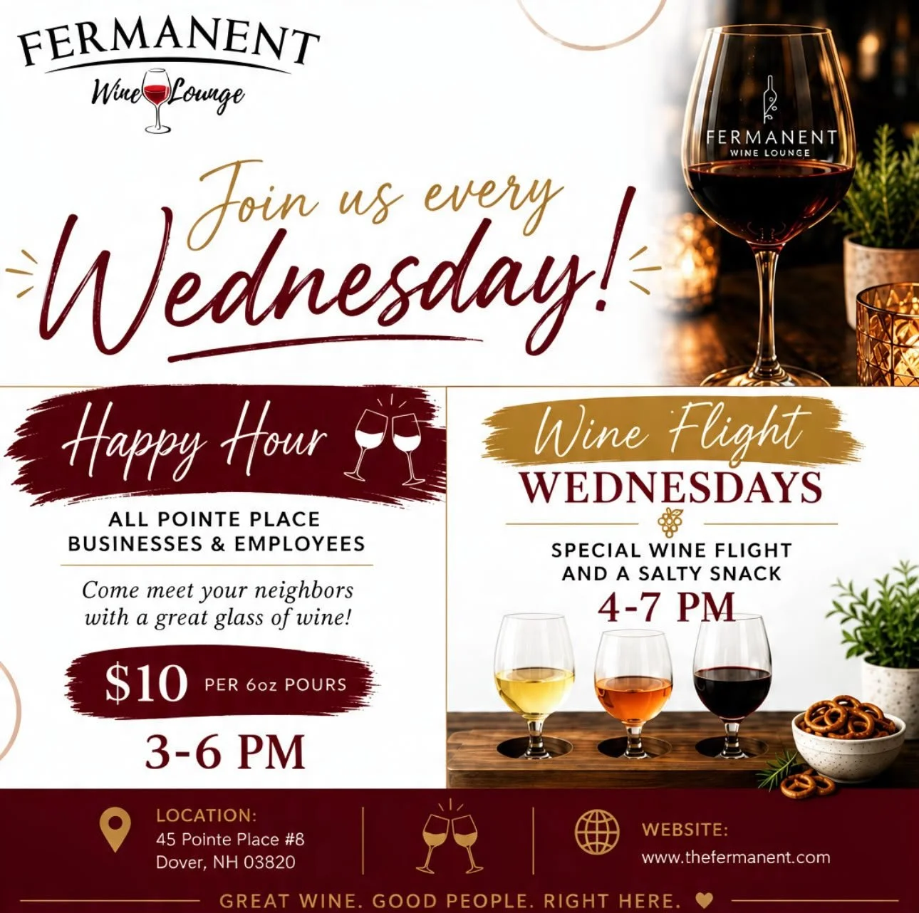 Happy Hour &amp; Wine Flight Wednesdays