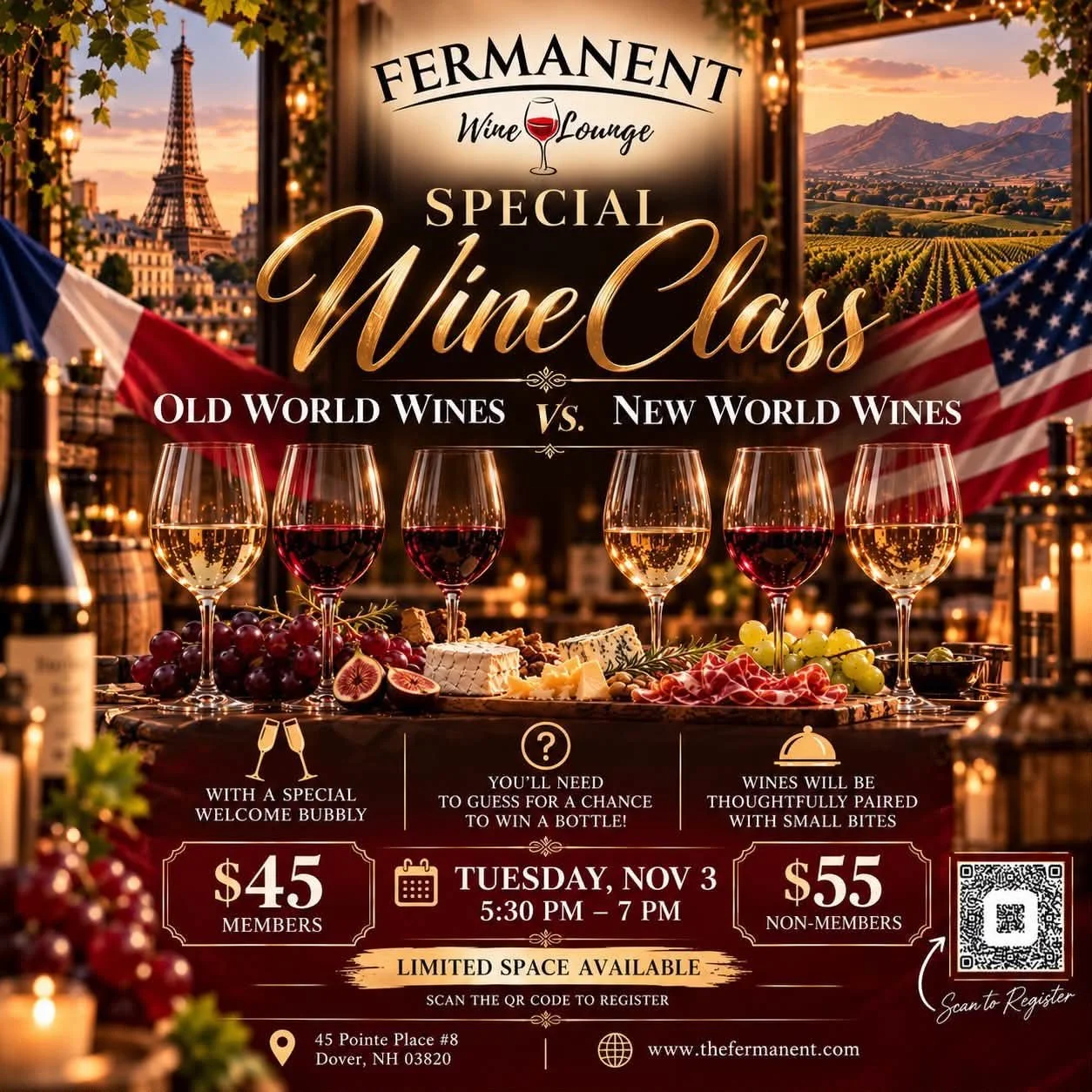 Special Wine Class — Old World Wines vs. New World Wines