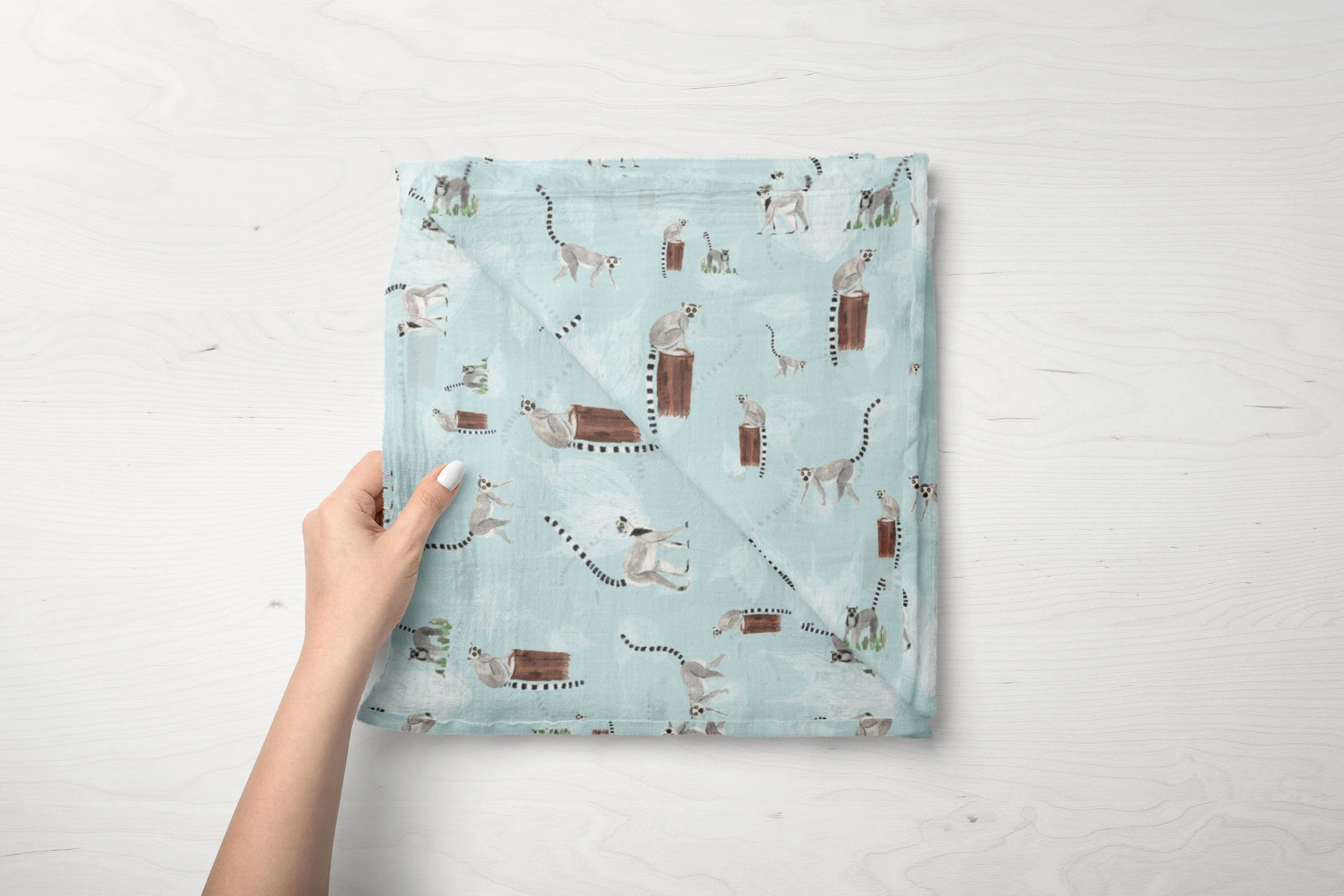 Lemur folded blanket .jpg