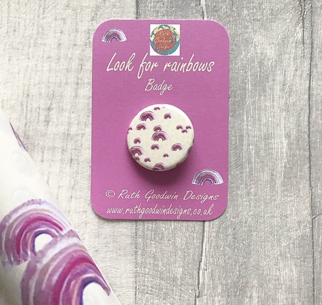 Rainbow pin badge