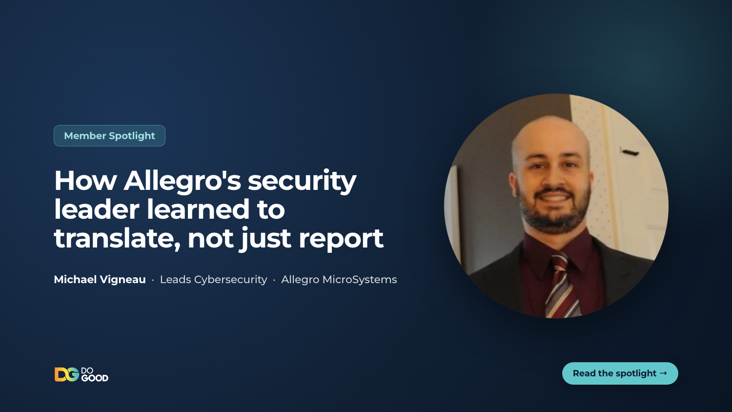 DoGood Member Spotlight: Michael Vigneau