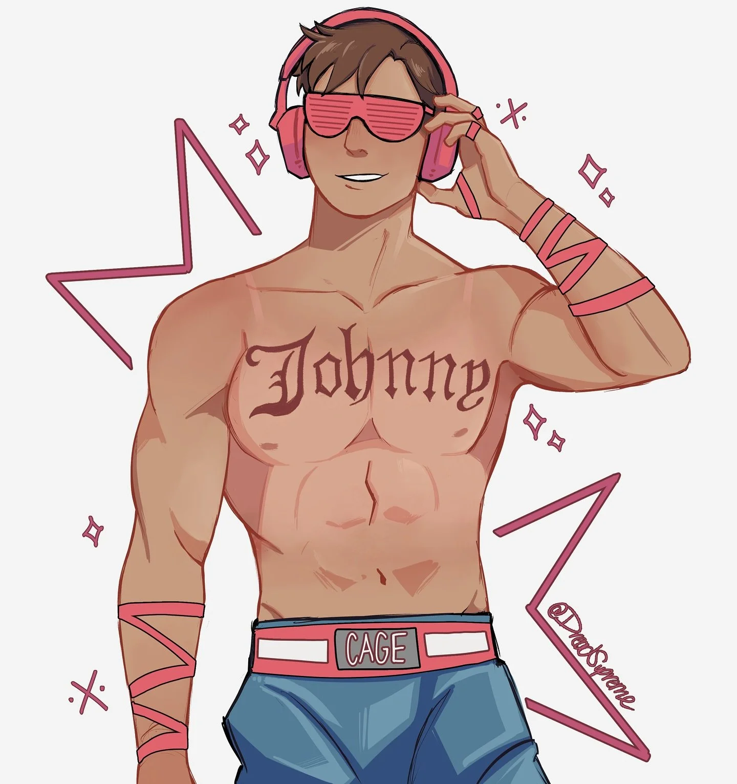 Heatstroke ☀️ #johnnycage 

never ran to my tablet so fast to draw a trend- Referenced from #YEHAO for GQ China! 

#digitalart #fanart #mortalkombat #MK1 #artchallenge