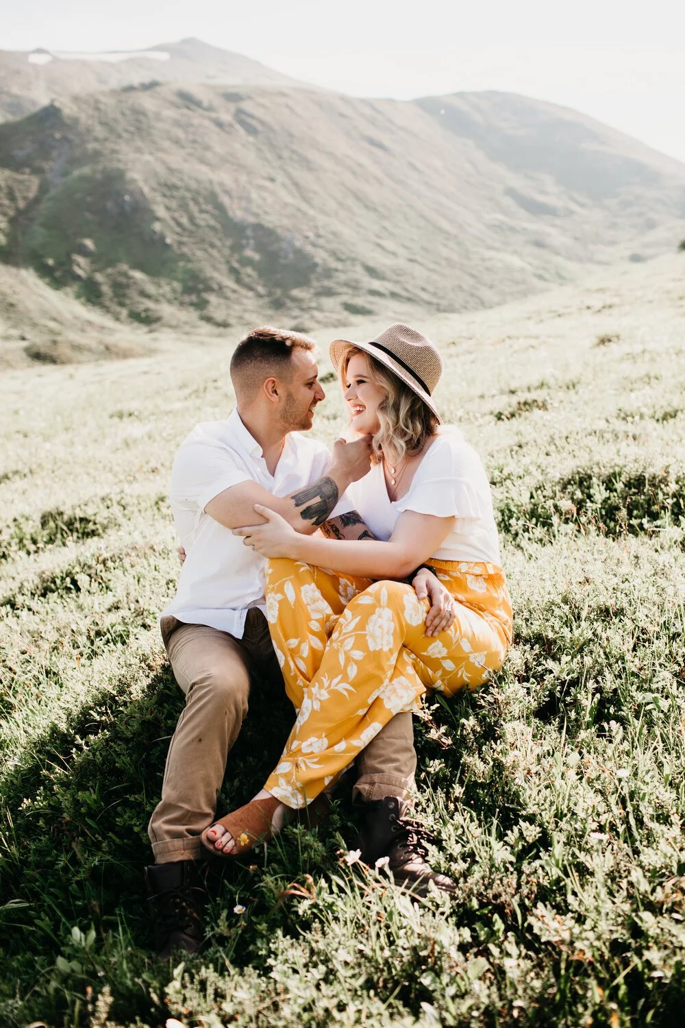 Paige + Jason | High Noon Hatcher Pass Anniversary Session | Alaska Wedding Photographer