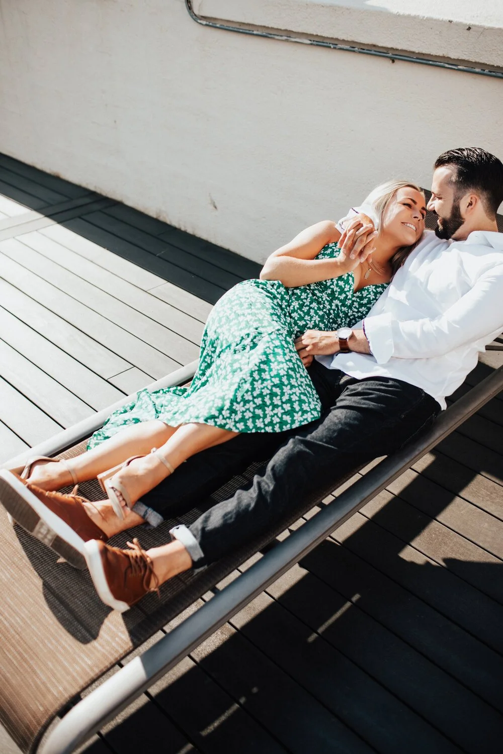 Katie + Drew | CHI Rooftop Hangs | Chicago Engagement Photographer