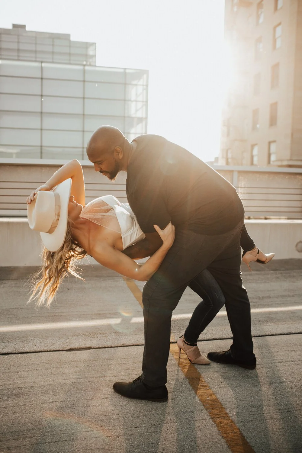 The Fleming Family | Golden Rooftop Session | Iowa Family Photographer