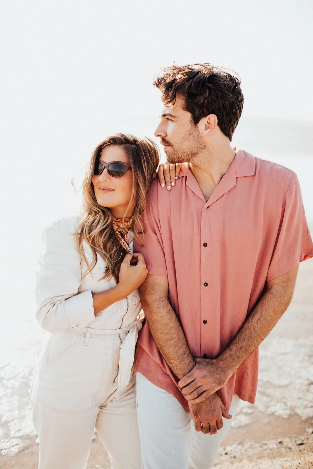 Erica + Payton | Retro Antelope Island Couples Session | Utah Couples Photographer