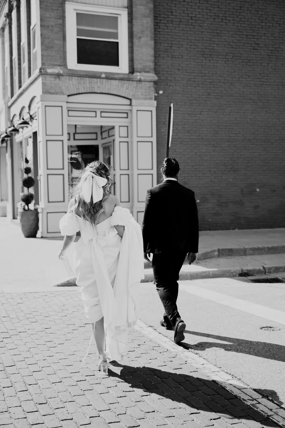 Meg + Trey | Monochrome Bridals at The Treasury | Wisconsin Wedding Photographer