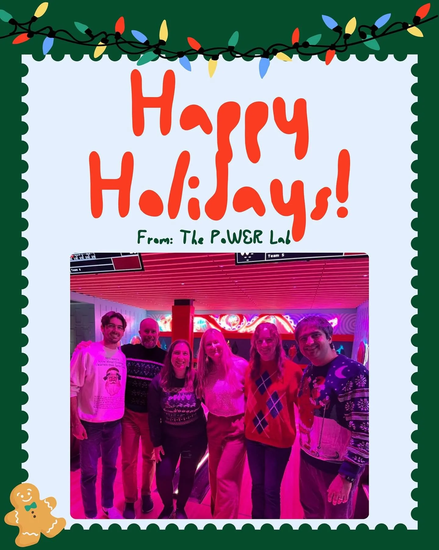 It&rsquo;s the most wonderful time of the year! ✨❄️ 

As we wrap (🎁) up 2025, the PoWER lab is wishing everybody a happy and healthy holiday season! We&rsquo;re snow excited for another incredible year! ☃️
