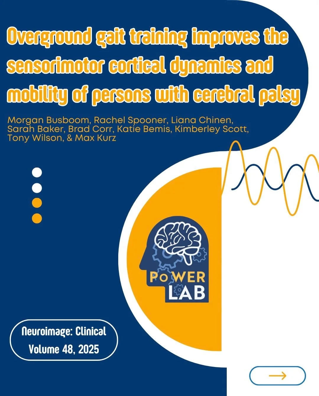 📃Manuscript Monday📄

The PoWER Lab is excited to start this new series where we will highlight publications coming out of the lab!📢 In &lsquo;Overground gait training improves the sensorimotor cortical dynamics and mobility of persons with cerebra