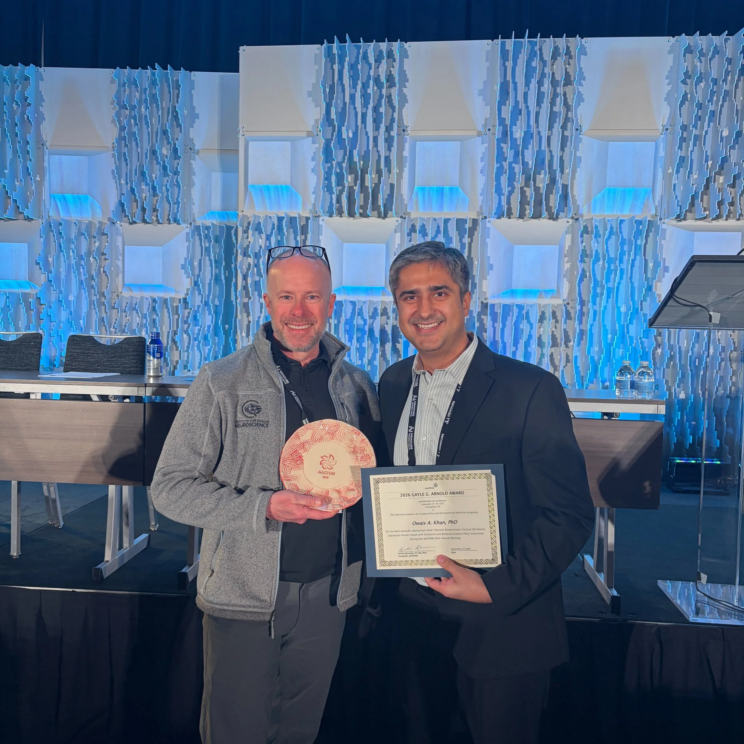 🏆 A special congratulations to our very own Owais on receiving the Gale G. Arnold Award for Best Scientific Paper at AACPDM! This is the most prestigious award presented by the Academy, and we couldn't be more proud of this incredible achievement.🔥