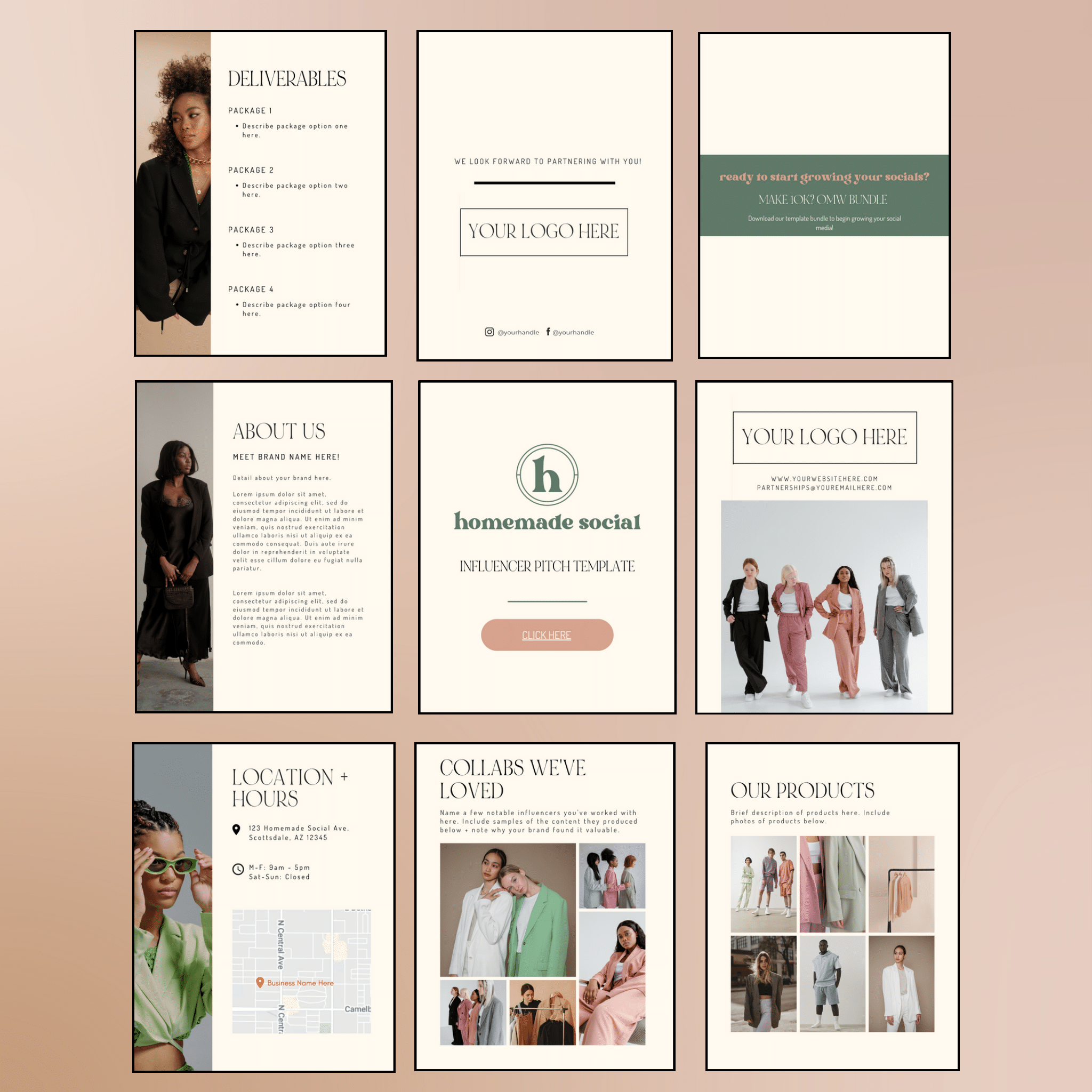 Social Media Influencer Pitch Template — Homemade Social
