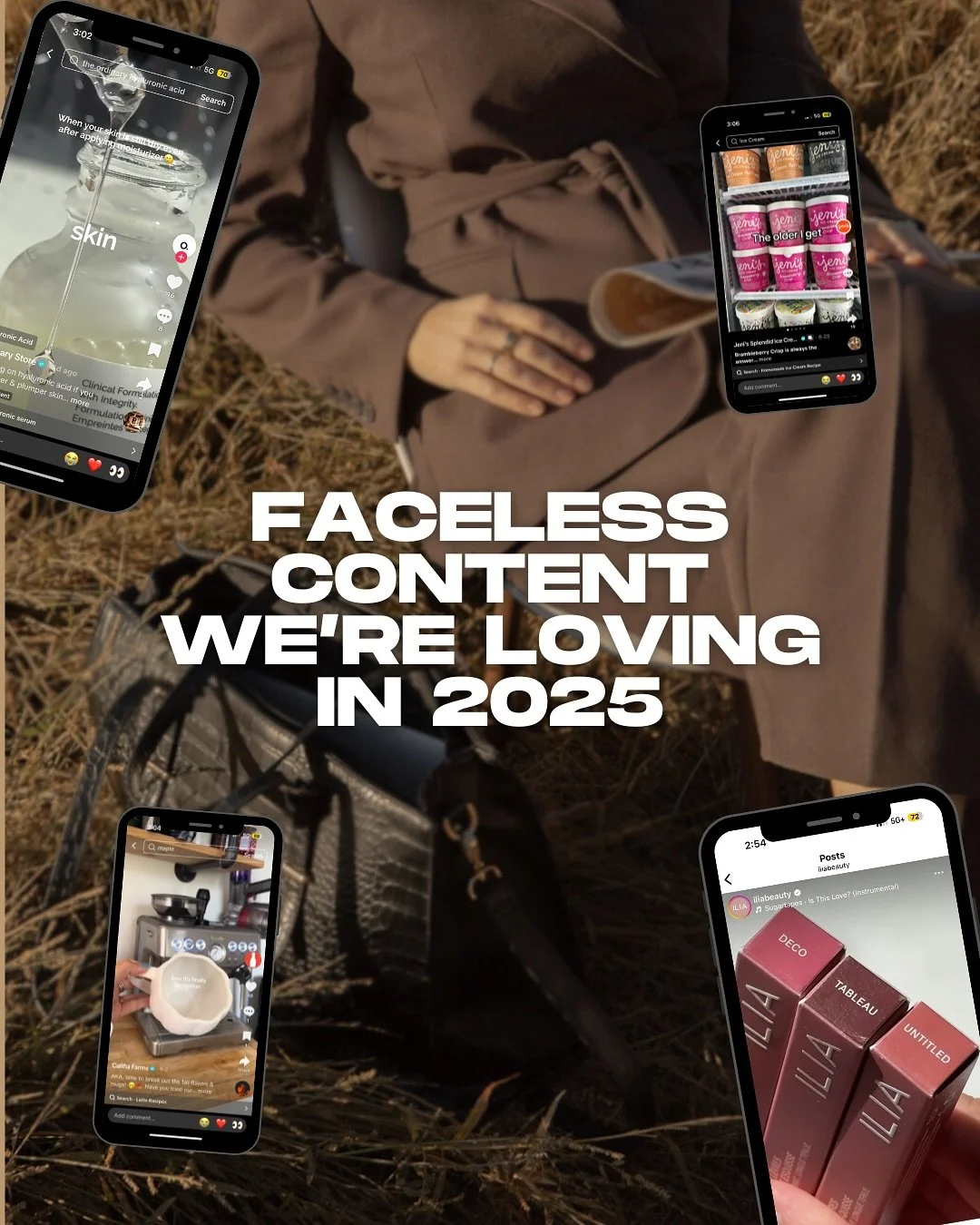 WHAT IF 🤔... we told you your brand could THRIVE on social, 𝘸𝘪𝘵𝘩𝘰𝘶𝘵 even showing a face? ⁠
⠀⠀⠀⠀⠀⠀⠀⠀⠀⁠
in an industry overflowing with influencer content and UGC, faceless content is the underdog of social media... but that doesn&rsquo;t mean 