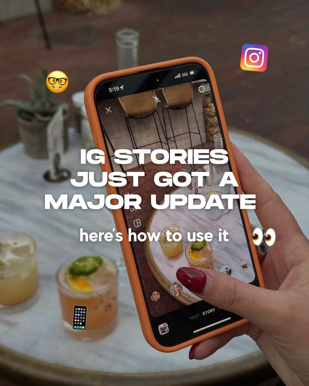COULD THIS UPDATE TRANSFORM YOUR STORY REACH? 👀 it's official: you can now re-share public stories to your own story *without* even being tagged! while this is sure to enrich engagement among casual IG users, how can this be used to benefit your bra