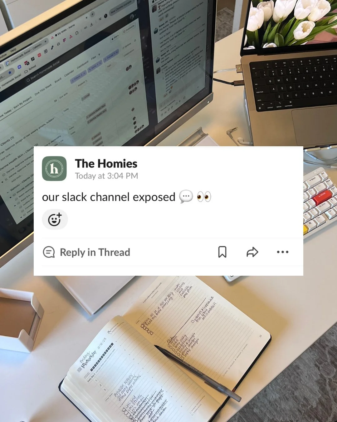 EXPOSED 🤫 we're unveiling our slack channel's greatest hits... which slide made you giggle? 👇️