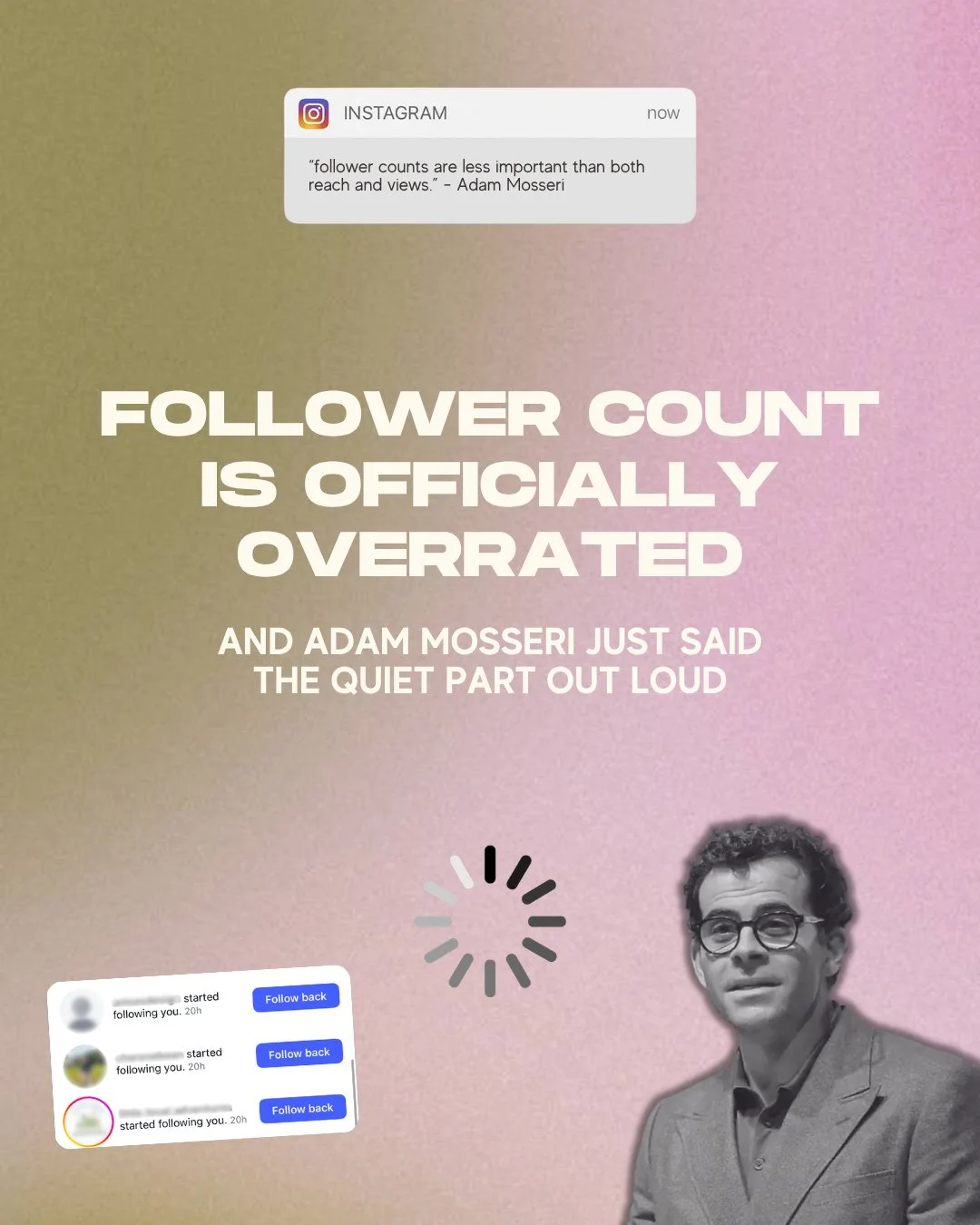 the reign of the follower count is DEAD 🪦😭⁠
⠀⠀⠀⠀⠀⠀⠀⠀⠀⁠
vanity metrics are losing their grip, and brands are finally paying attention to what actually matters: reach, views, shares, saves, and real audience connection. 👀⁠
⠀⠀⠀⠀⠀⠀⠀⠀⠀⁠
you *need* to r